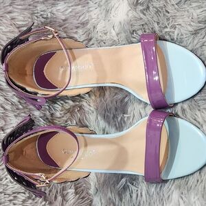 Women's Purple and Blue High Heels Shoes